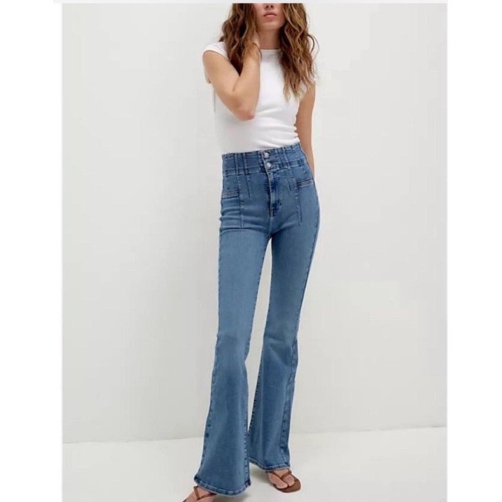 Free People x We The Free Jayde High Flare Denim Jeans Size 30